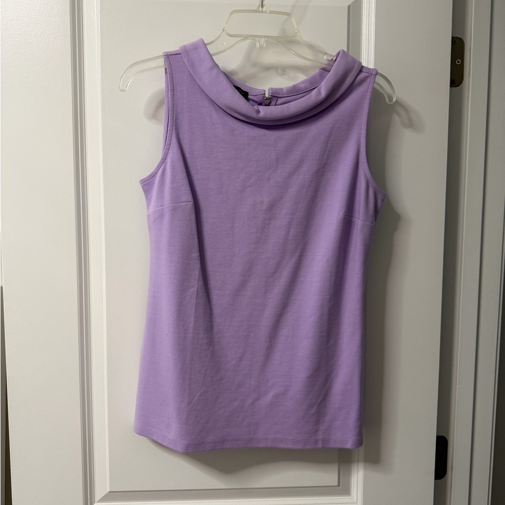 Sleeveless Lavender Cowl Neck Top